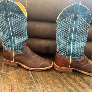 Mike Tyson Blue Bison Anderson Bean Men's Leather Boots